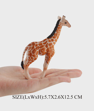 Realistische Wilde Dieren Figuren Set: Okapi, Giraf, Gnu & Zebra - Educatief Speelgoed voor Kinderen