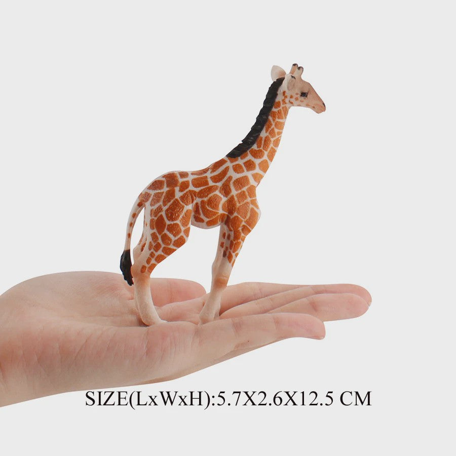 Realistische Wilde Dieren Figuren Set: Okapi, Giraf, Gnu & Zebra - Educatief Speelgoed voor Kinderen