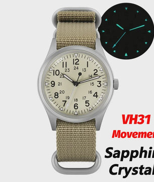 Militado ML07 Vintage Herenhorloge - 36mm Quartz met Bubble Crystal & AR Coating