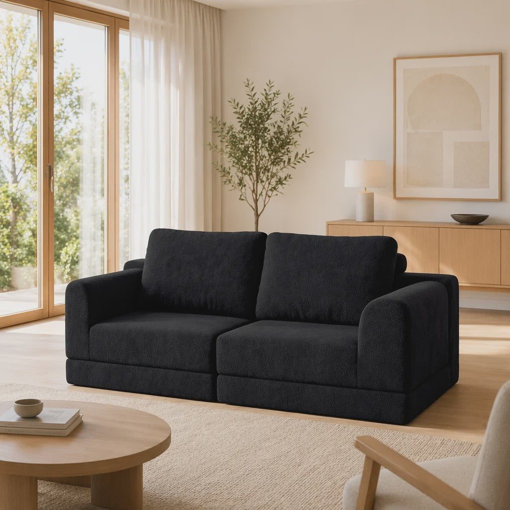 Groene 2-zits Slaapbank met Traagschuim | Flanel | 160x80 cm | Futon Sofa voor Woonkamer & Kleine Ruimtes