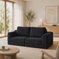 Groene 2-zits Slaapbank met Traagschuim | Flanel | 160x80 cm | Futon Sofa voor Woonkamer & Kleine Ruimtes