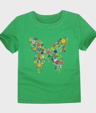 Schattig Katoenen T-shirt Meisjes met Bloemprint - Maten 2 t/m 14 Jaar