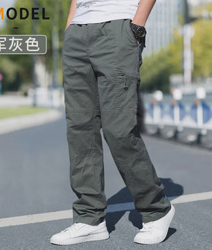 Herfst/Lente Heren Cargo Werkbroek Katoen - Casual Jogger & Klimbroek - Grote Maten tot 6XL