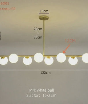 Moderne Magische Bonen Glas Kroonluchter - 6/7 Lampen - Goud/Zwart