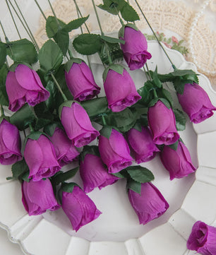 Boeket van 10 Rode Kunst Rozen met Vaas - Decoratie voor Huis, Tuin & Bruiloft