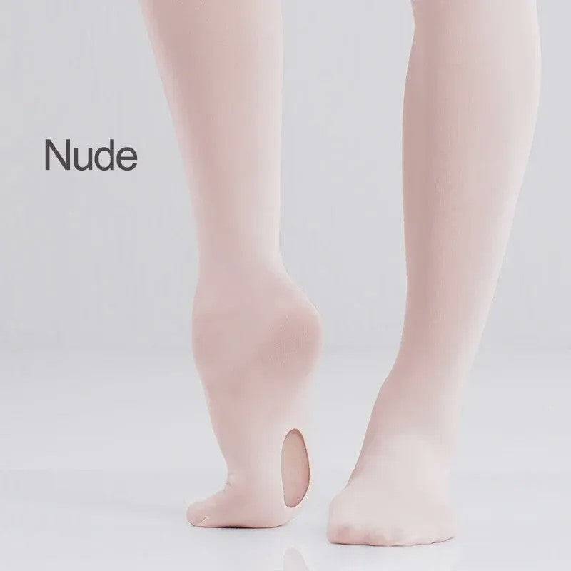 Professionele Ballet Tights voor Dames en Meisjes - 60D Microfiber, Convertible & Naadloos