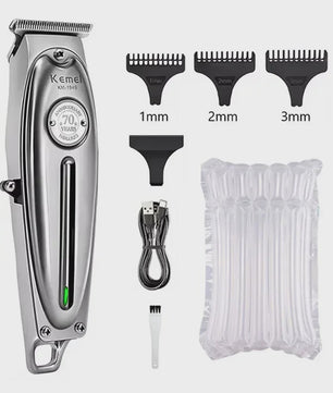 Kemei Professionele Metalen Trimmer KM-TX1/KM-2010/KM-1949 - Oplaadbaar met LED Display
