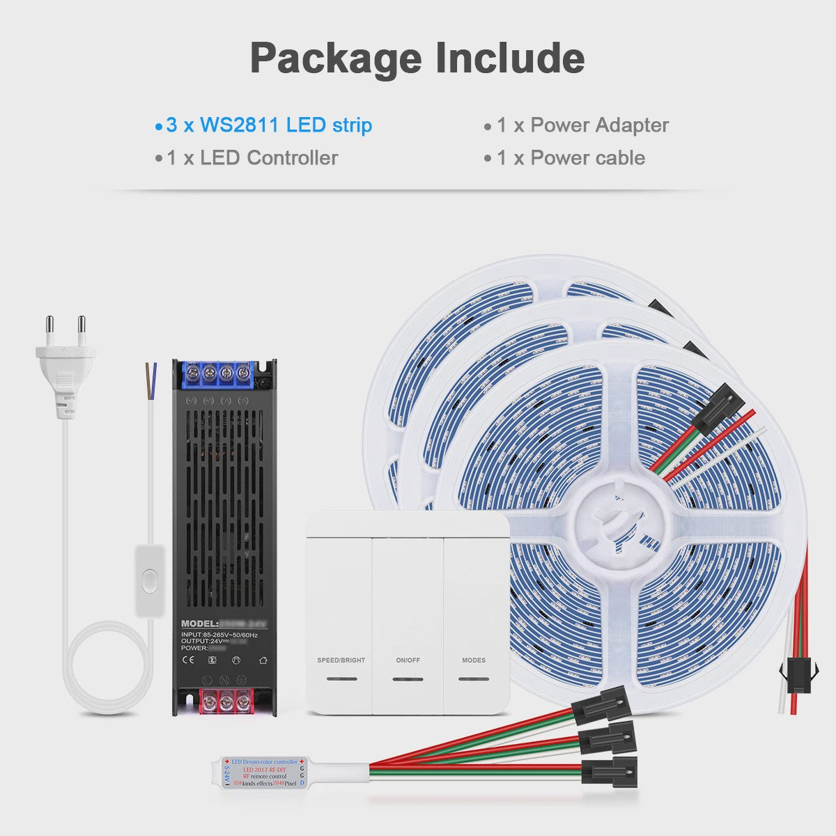 Smart WS2811 LED Strip Verlichting - 5M/10M Kit met Water Effect en Instelbare Snelheid