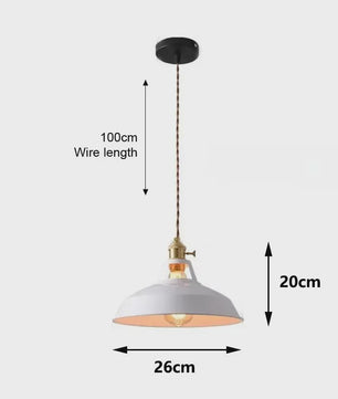 Retro Industriële Kleurrijke Hanglamp - Vintage Sfeer voor Keuken & Restaurant