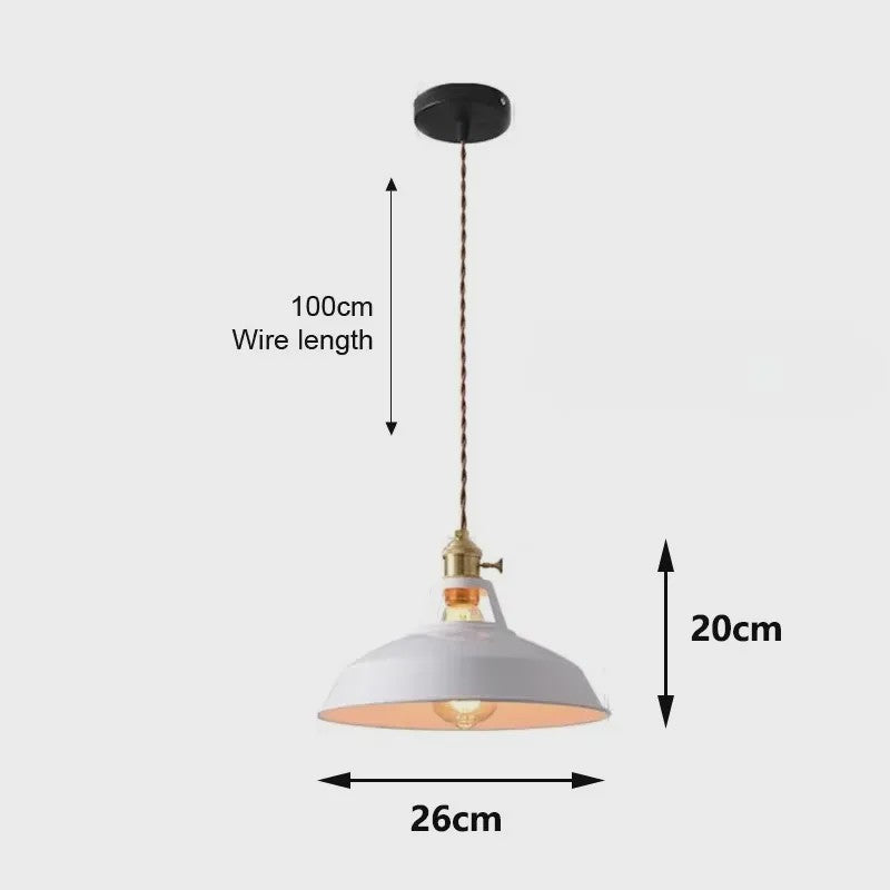 Retro Industriële Kleurrijke Hanglamp - Vintage Sfeer voor Keuken & Restaurant