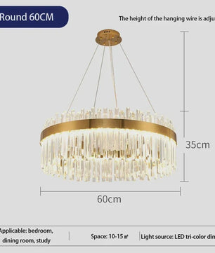 Moderne Kristallen Plafond Hanglamp Goud - Luxe Verlichting voor Woonkamer & Eettafel