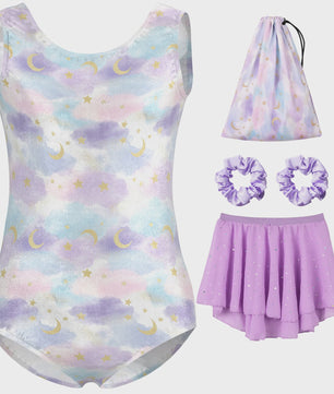 Meisjes Gymnastiek & Ballet Leotard Jurk met Afneembare Rok en Opbergtas | Leeftijd 5-11 Jaar