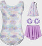 Meisjes Gymnastiek & Ballet Leotard Jurk met Afneembare Rok en Opbergtas | Leeftijd 5-11 Jaar