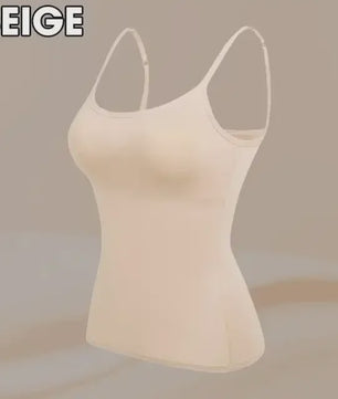 Dames Top met Ingebouwde Beha - Comfortabele Camisole Tanktop met Verstelbare Bandjes