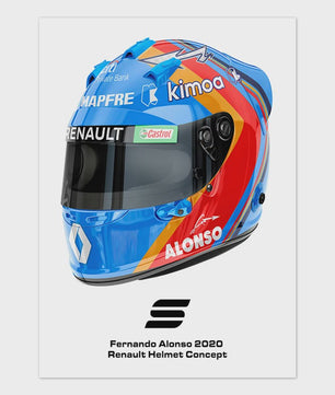 Iconische F1 Racer Helm Poster - Ayrton Senna Formule 1 Muurdecoratie