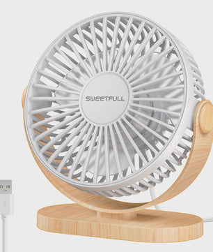 Draagbare USB Mini Ventilator - Stille 3-Snelheden Koeler voor Bureau, Kantoor & Buiten