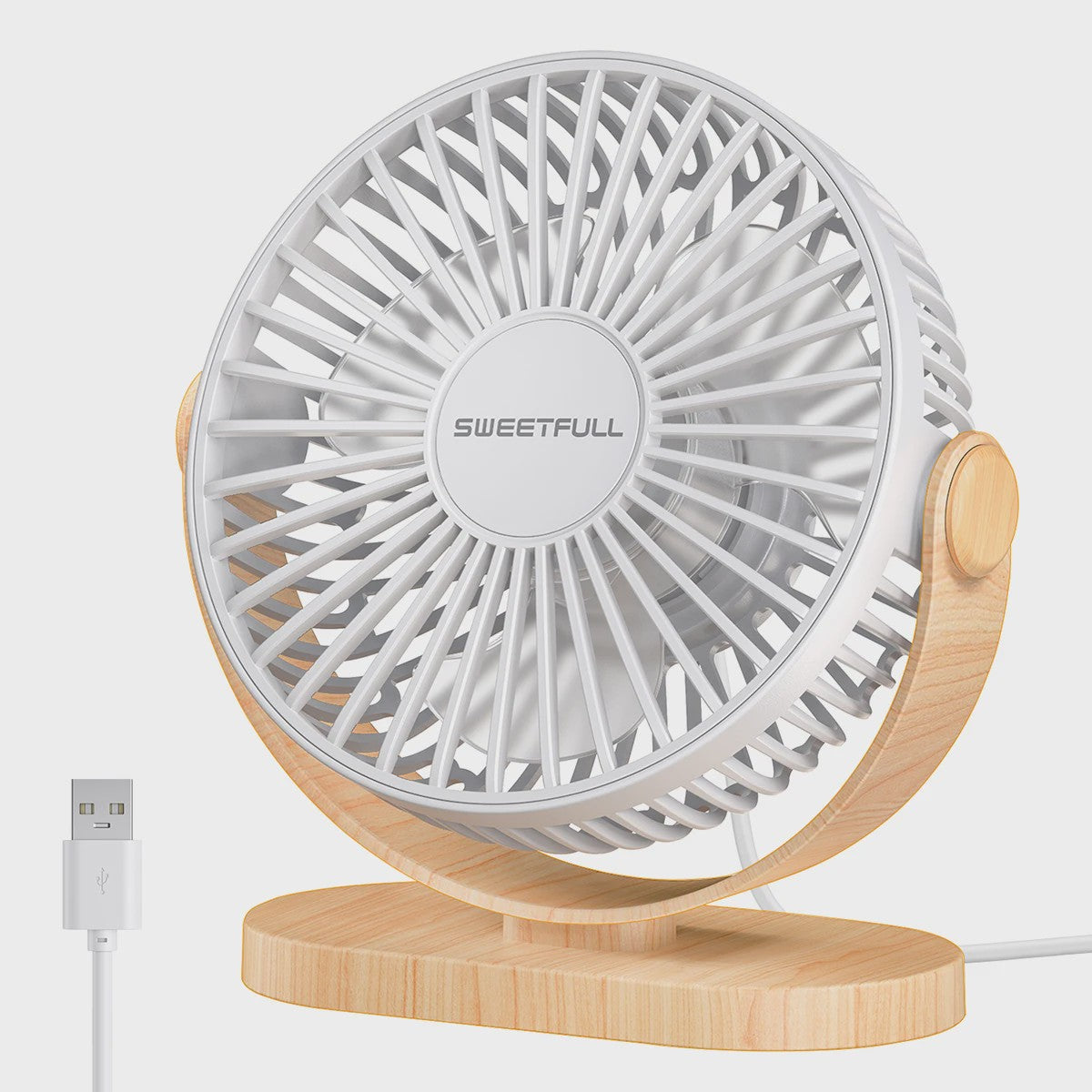 Draagbare USB Mini Ventilator - Stille 3-Snelheden Koeler voor Bureau, Kantoor & Buiten