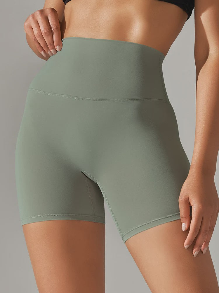 Dames Sportshorts Hoge Taille Squat Proof - Sneldrogend voor Yoga, Fitness & Fietsen