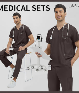 Niaahinn Heren Scrubs Set - Medische Werkkleding voor Ziekenhuis & Zorgprofessionals