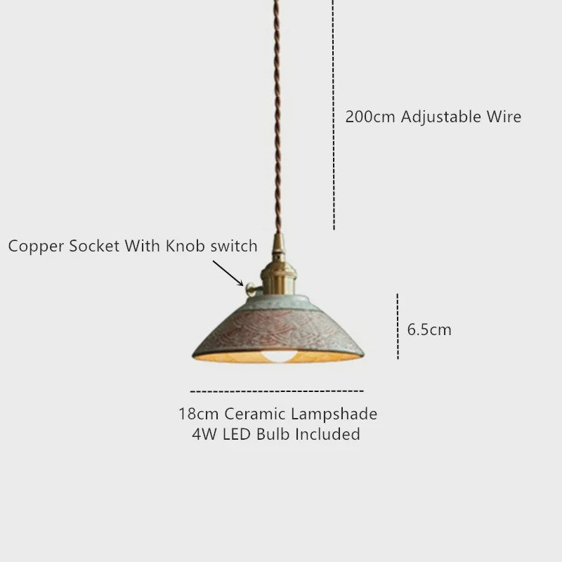 Moderne Scandinavische Keramische Hanglamp - LED - 4W - Sfeervolle Verlichting voor Woonkamer, Eetkamer & Slaapkamer
