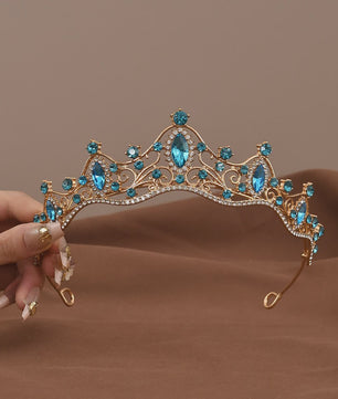 Vintage Barok Kristallen Tiara Kroon met Strass - Bruids & Feest Haaraccessoire