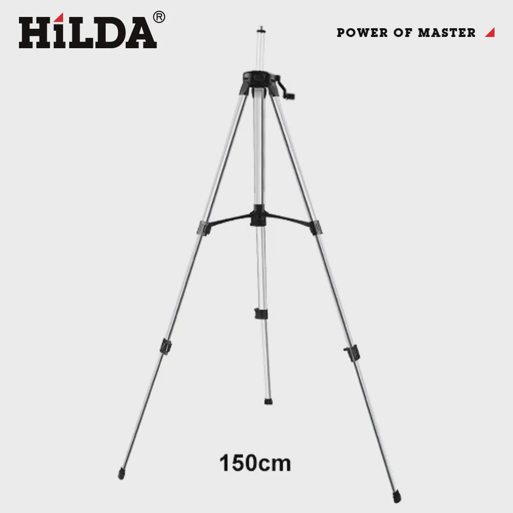 HILDA Laser Waterpas Statief 1.2M/1.5M Verstelbaar Hoogte Ferroalloy Statief met 5/8 Inch Schroefdraad