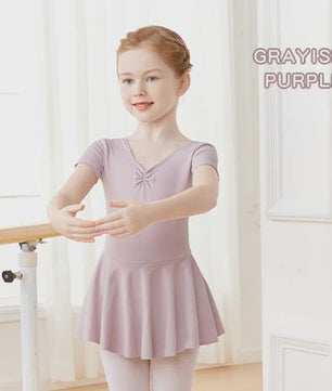 Schattige Ballet Leotard Jurk met Tutu voor Meisjes - Kortmouw Danskleding