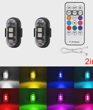 Veelzijdige LED Strobe Anti-Collision Lichten met Afstandsbediening - 8 Kleuren