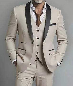 Elegante Heren Kostuum Set - Slim Fit Smoking voor Bruiloften & Formele Gelegenheden