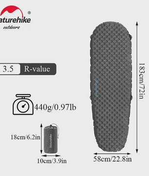 Naturehike Opblaasbaar Slaapmatje R3.5 - Ultralicht & Vochtwerend voor Kamperen
