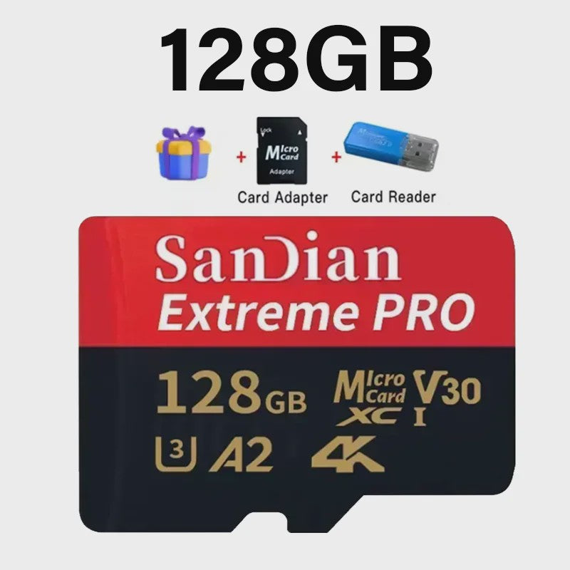 Snelle 128GB Micro SDXC Kaart - Opslag voor Camera, PC, Mac & Meer