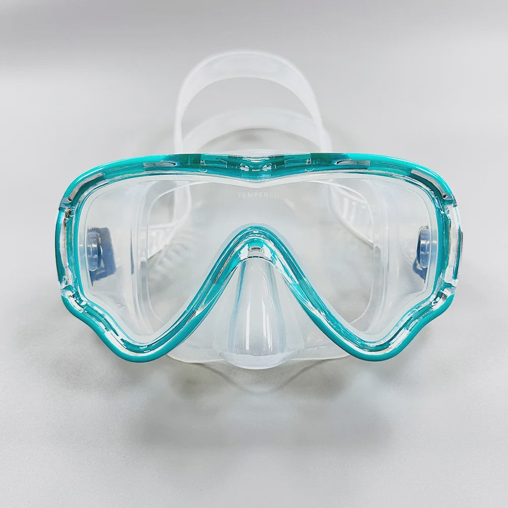 Kinder Snorkelmasker Duikmasker Anti-Condens Zwembril met Neusbedekking voor Snorkelen en Zwemtraining