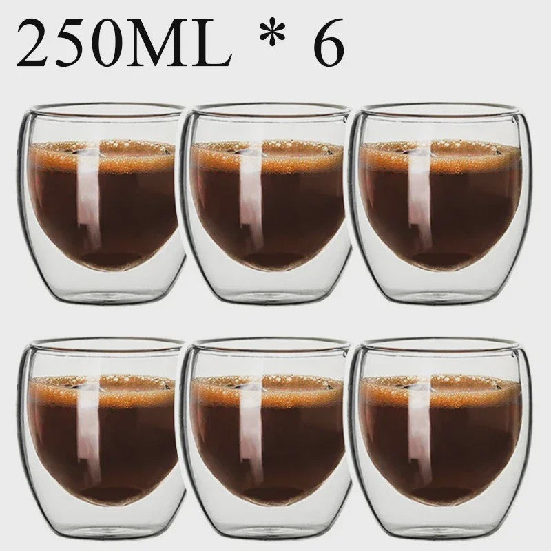 Dubbelwandige Glazen Mokken & Glazen (250-450ml) - Set van 2