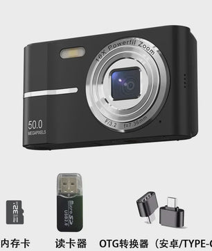 50MP Digitale Camera met 16x Zoom & 4K Video - Ideaal voor Studenten & Outdoor Avonturen