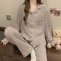 Dames Pyjama Set met Hartjesprint - Comfortabele Loungewear voor Lente & Herfst
