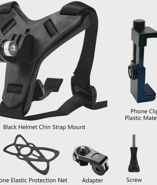 Motorhelm Kinband Mount voor Actiecamera's - GoPro, DJI, Insta360 & Meer