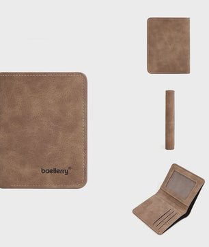 Minimalistische Heren Portemonnee van PU Leer met Geldclip - Compact en Ideaal voor Reizen