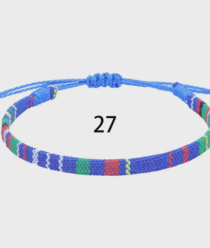 Handgemaakte Boho Anklet Armband - Geweven Stof, Verstelbaar, Beach & Ethnic Stijl
