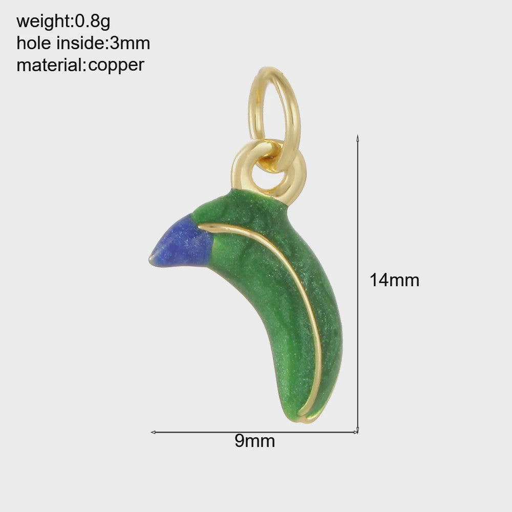 Gouden Bedeltjes Fruit & Drankjes met Zirkonia - Sieraden Maken