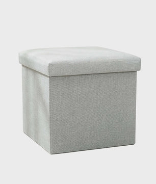 Opvouwbare Opberg Poef Kruk - 30x30x30cm - Voetenbank & Organizer - 150kg belastbaar