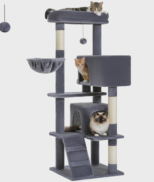 Luxe Kattenboom met Krabpalen, Hangmat en Knusse Condo - Grote Katten Toren