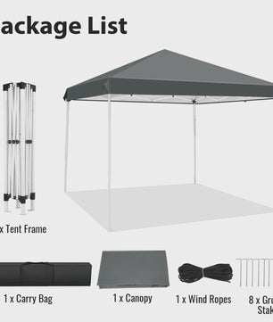 Pop-up Gazebo Tent 3x3M - UV & Regenbestendig, Verstelbare Hoogte, Inclusief Draagtas