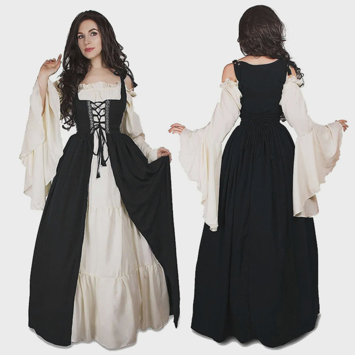 Middeleeuwse Jurk Dames - Vintage Ierse Kostuum voor Cosplay, Feest & Dans