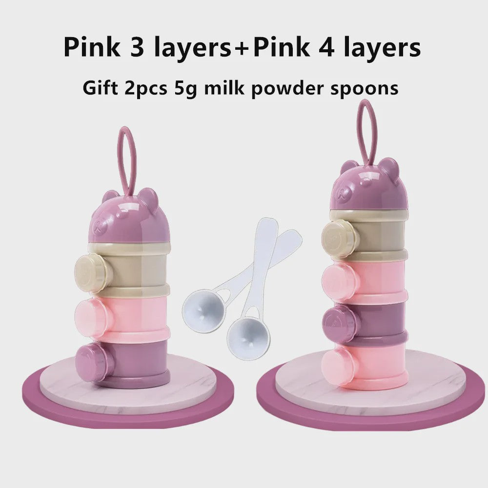Babydoos Melkpoeder & Snack Container - Gelaagd & Draagbaar