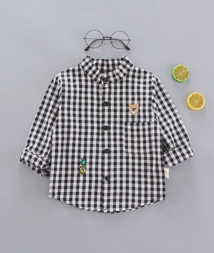 Lange Mouwen Jongens Shirt in Plaid Katoen - Perfect voor de Lente (1-4 Jaar)