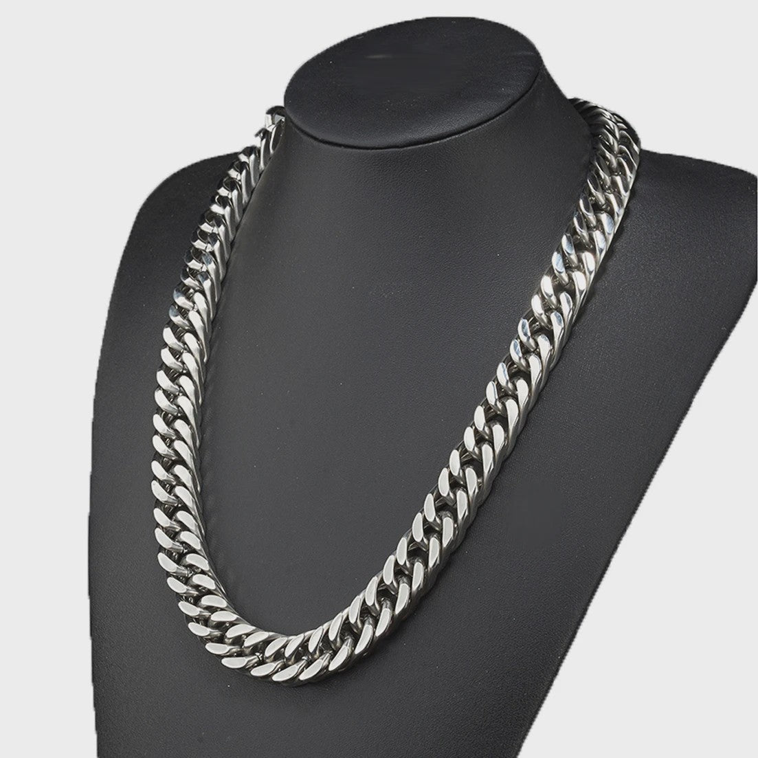 Zware Gepolijste RVS Curb Cuban Ketting - 10-17mm Breed - Waterdicht Sieraden voor Mannen & Jongens