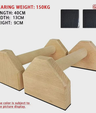 Houten Push-up Stands & Parallettes - Stabiele Grepen voor Thuis Fitness en Krachttraining