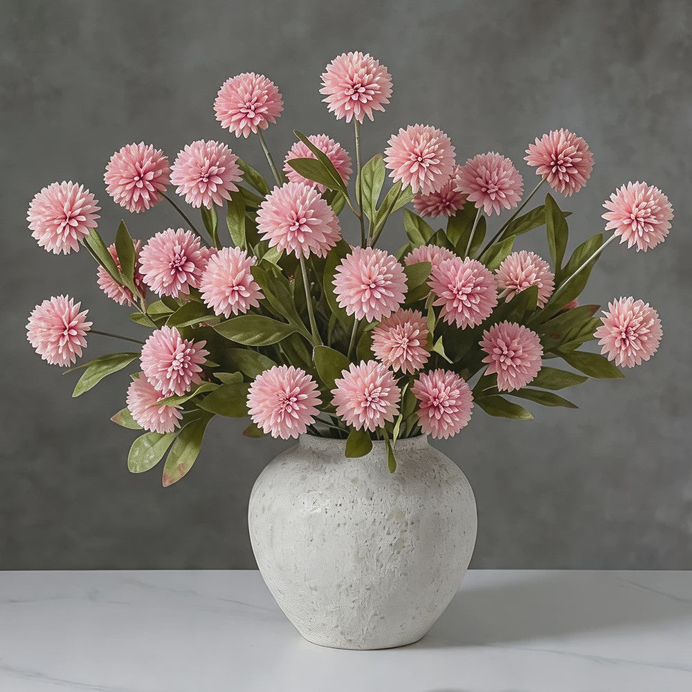 Zijden Kunstbloemen Stelen (70cm) - 4 Bloemhoofden Daisy/Paardenbloem voor Decoratie
