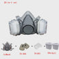 Half Gelaat Stofmasker Set met 503 Deeltjesfilters en Veiligheidsbril - Ideaal voor Industrie, Verfspuiten en Slijpen
