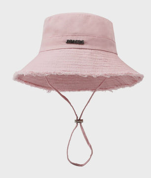 Zomerse Denim Fisherman Hat met Grote Rand en Koord - UV Bescherming voor Dames & Heren